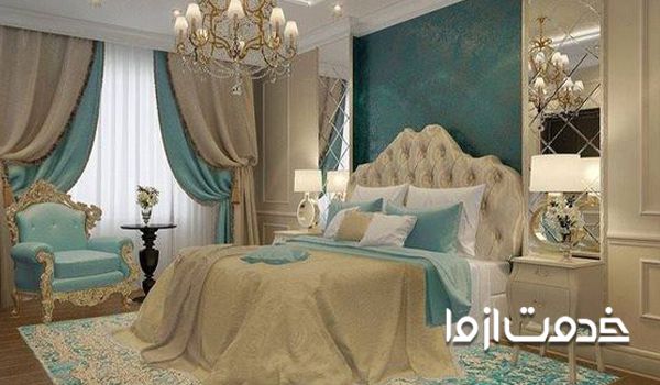 پرده با پارچه ضخیم و سلطنتی